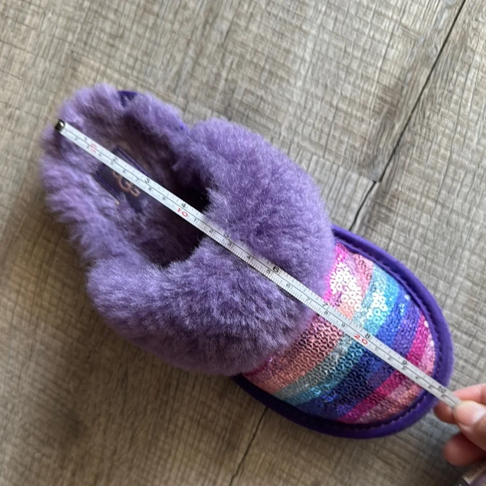 UGG Kids' Sparkly Multicolor and Purple Slippers